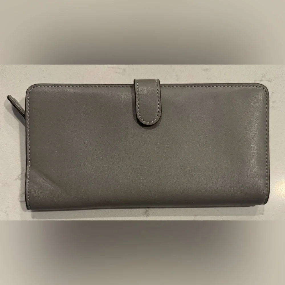 Coach Gray Leather Wallet - Picture 3 of 5